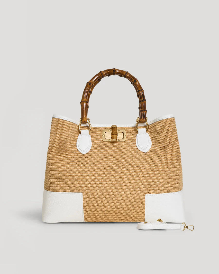 Bamboo Babe White Rafia