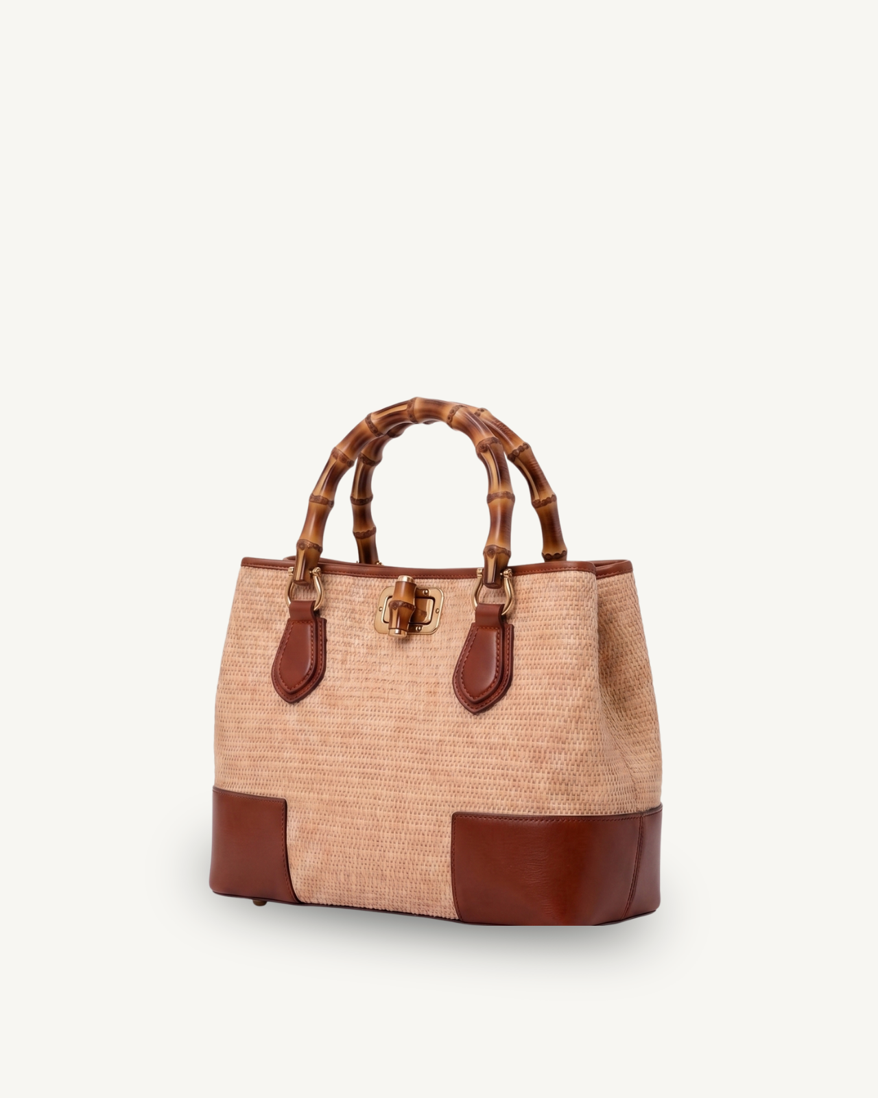 Bamboo Babe M Cognac Rafia