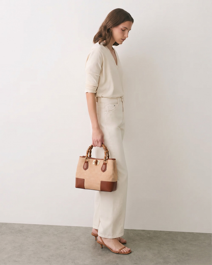 Bamboo Babe M Cognac Rafia
