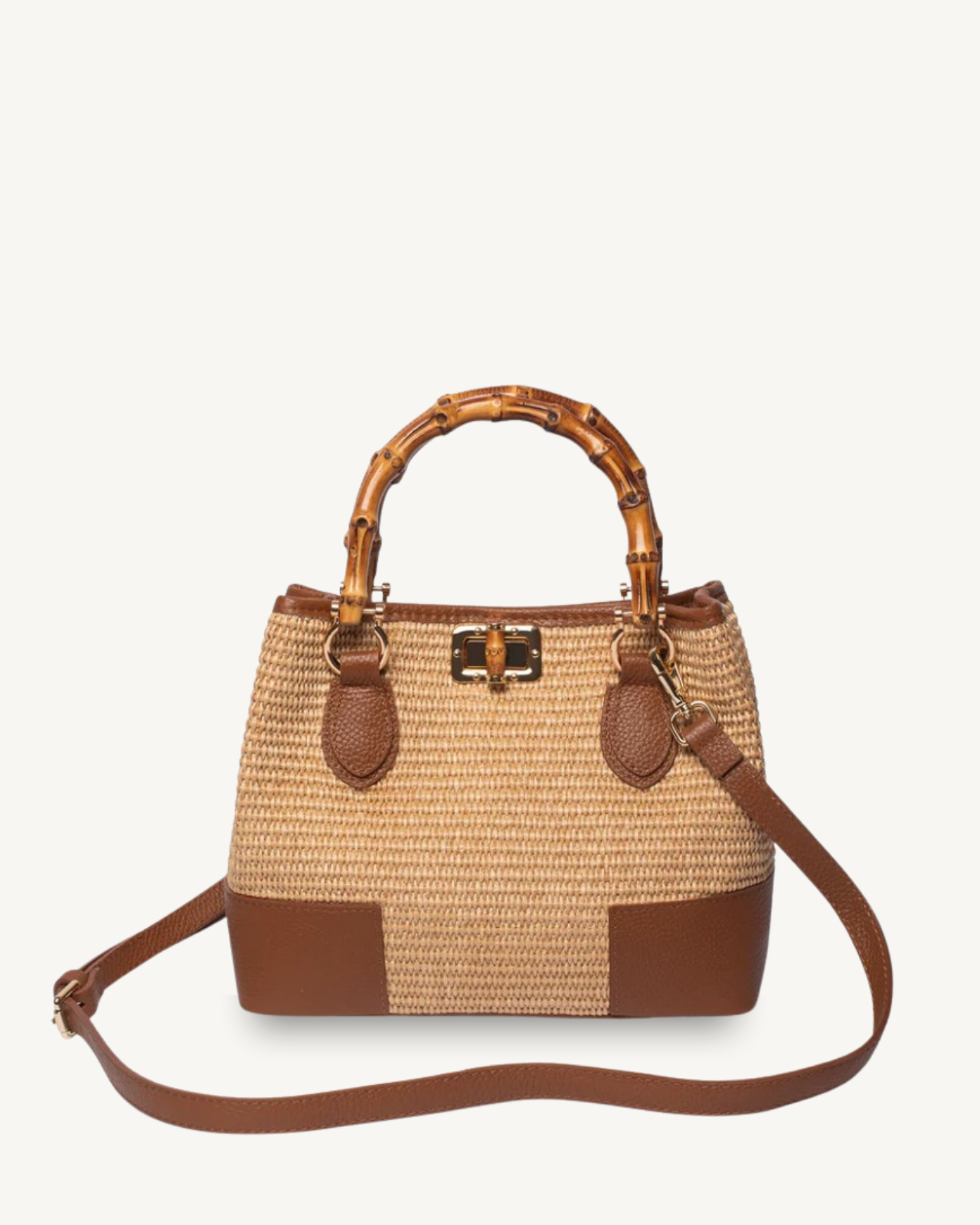 Bamboo Babe M Cognac Rafia