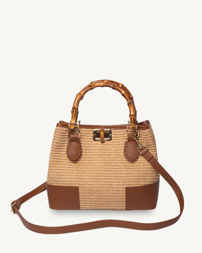 Bamboo Babe M Cognac Rafia