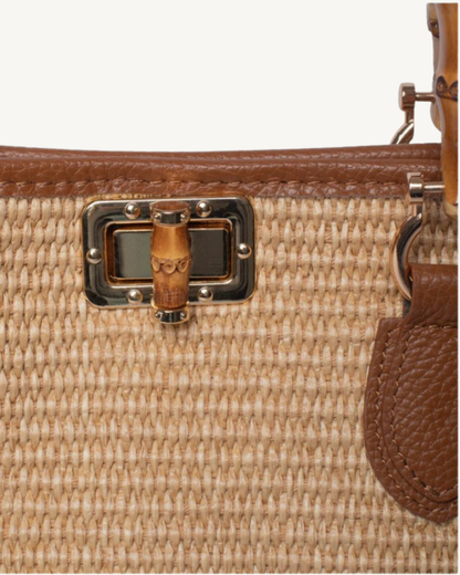 Bamboo Babe M Cognac Rafia